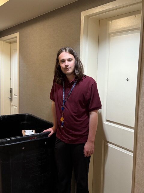 Ben at work at Hilton Garden Inn
