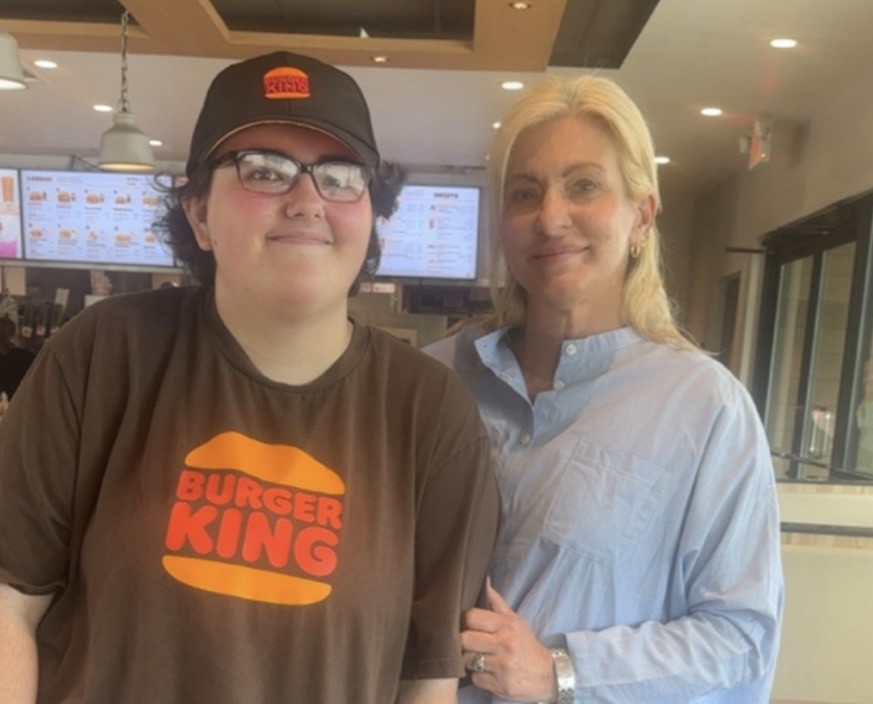 Caitlyn with Employment Specialist Mia